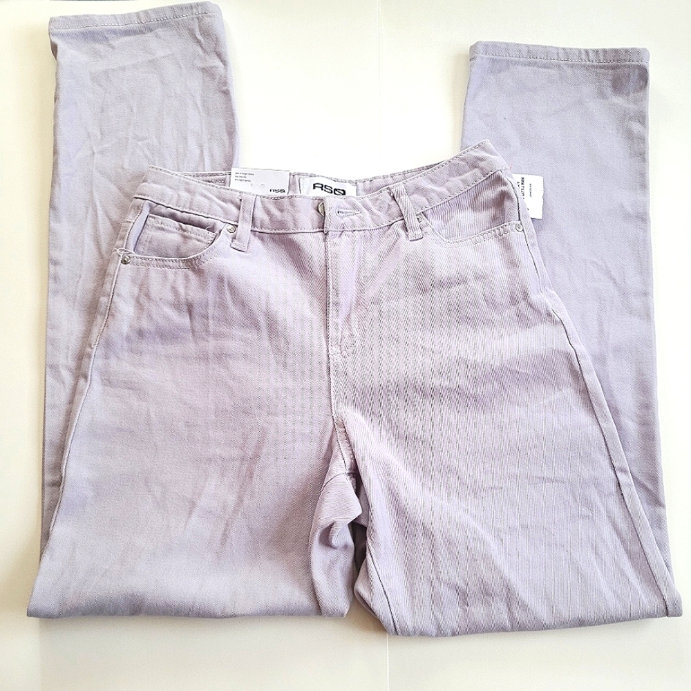 TILLYS RSQ High Rise Jeans, NWT Pastel, Mom Jeans, Wide Leg